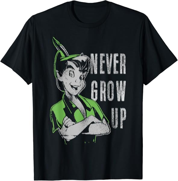 Disney Peter Pan Never Grow Up Vintage Portrait T-Shirt