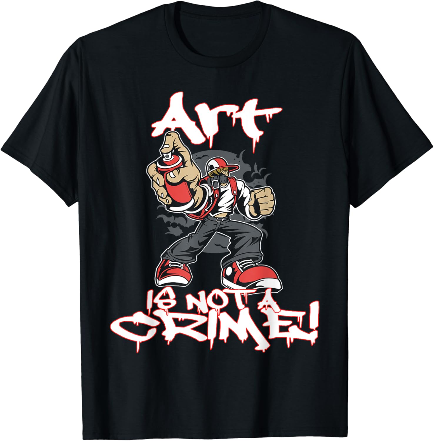 Art is not a Crime Graffiti Street art Sprayer T-Shirt : Amazon.de
