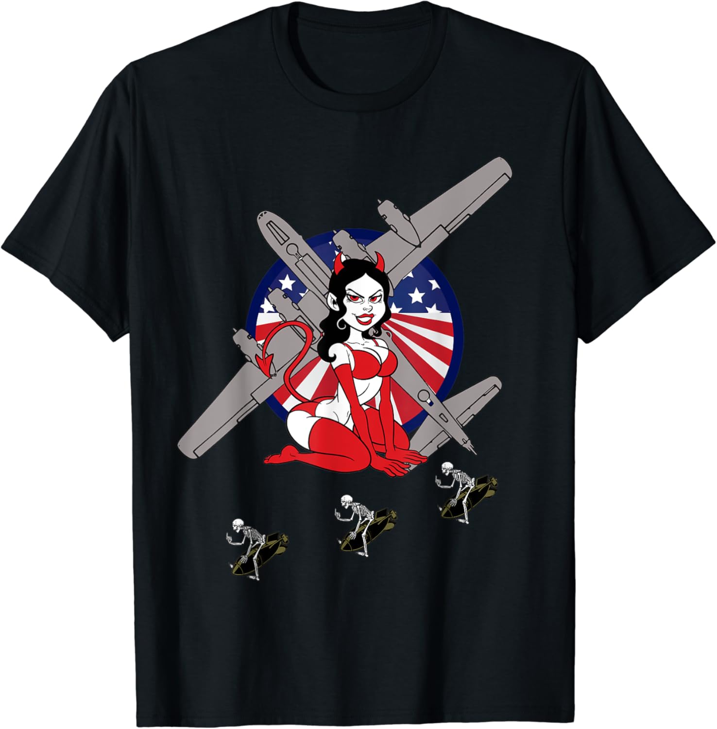 WWII Nose Art Bomber Hot She Devil B29 Retro