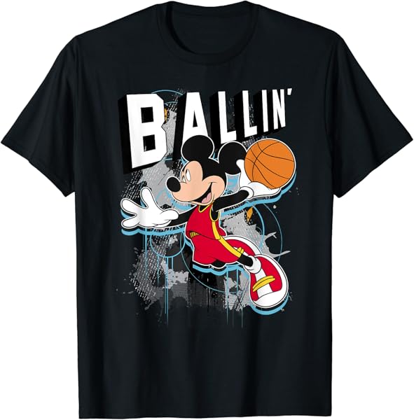 Disney Mickey Mouse Ballin\' Portrait T-Shirt