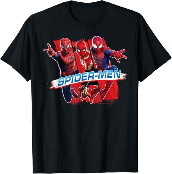 Marvel Spider-Man: No Way Home Spider-Men Trio T-Shirt
