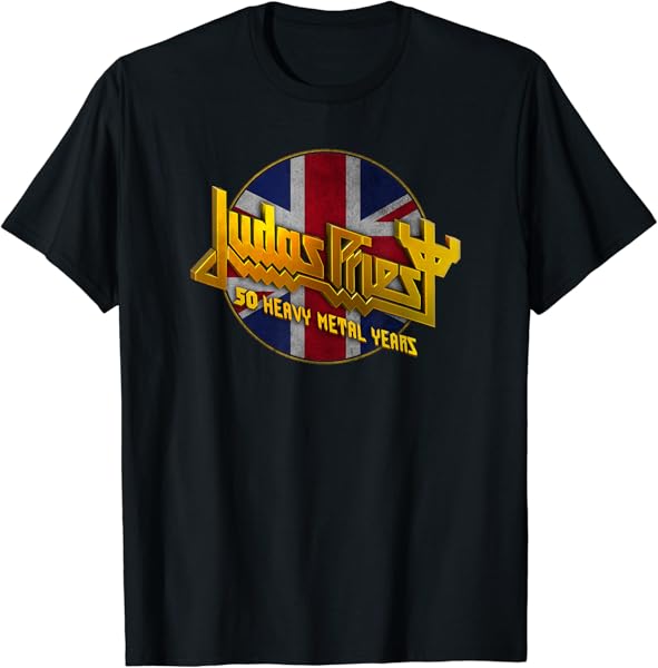 Judas Priest – 50 Years Union Jack Circle T-Shirt