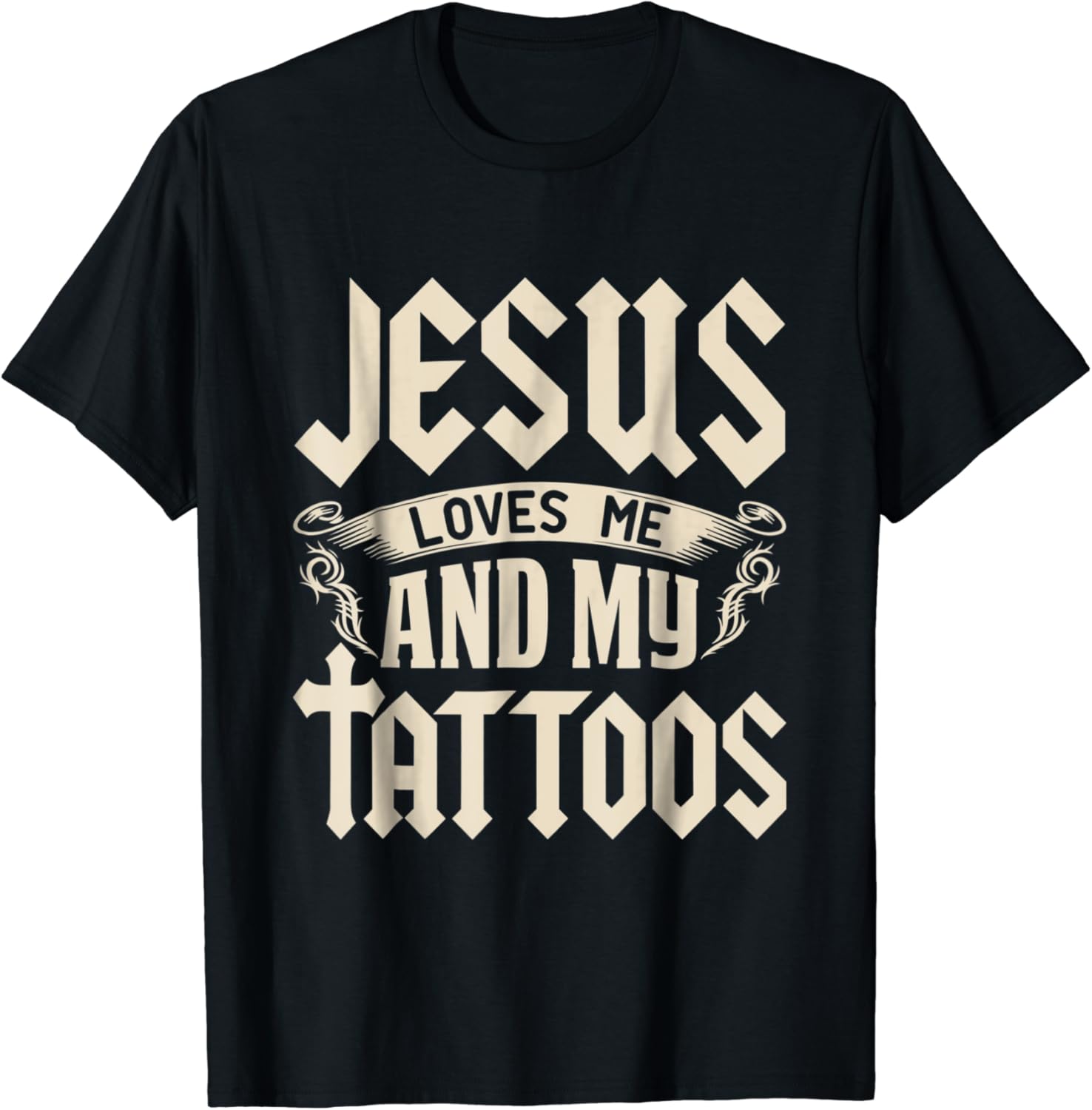 Amazon.com: Jesus Loves Me And My Tattoos Inked Tattoo & T Shirt Design