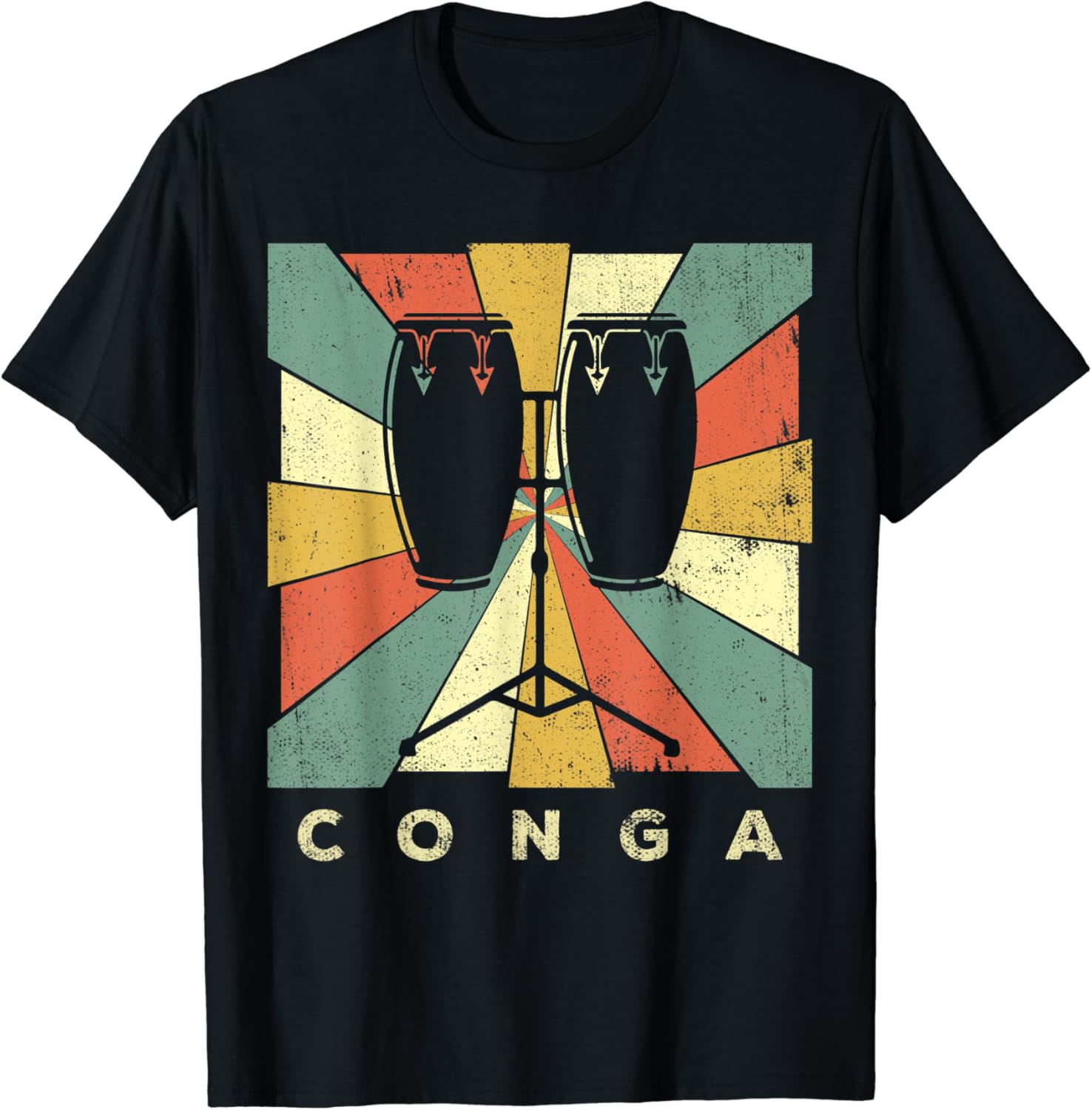 Vintage Conga Player Music Retro Gift TShirt Clothing