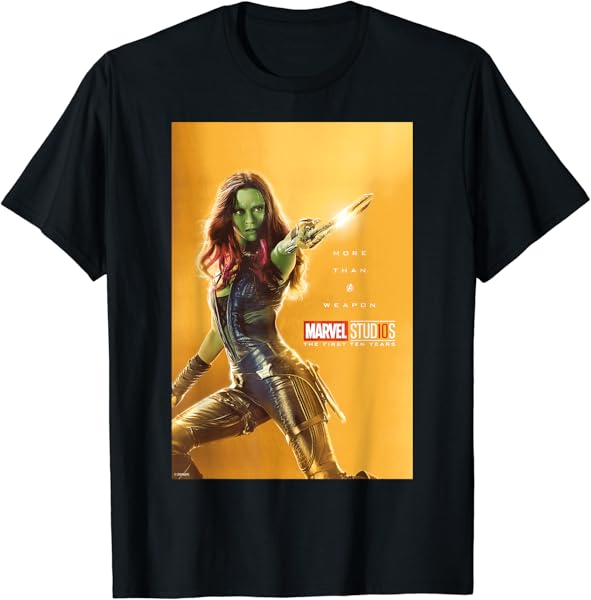 Marvel Studios 10 Years Gamora Poster Graphic T-Shirt T-Shirt