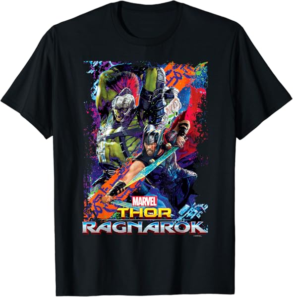 Marvel Thor Ragnarok Hulk Neon Pop Poster T-Shirt