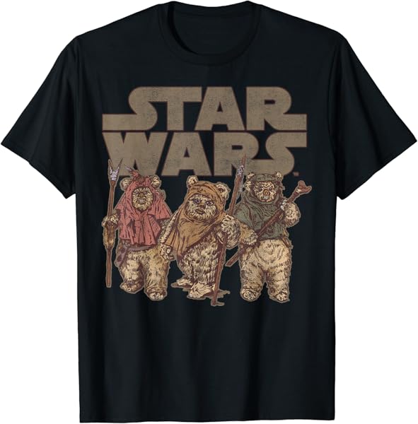 Star Wars Ewok Group Shot Logo T-Shirt