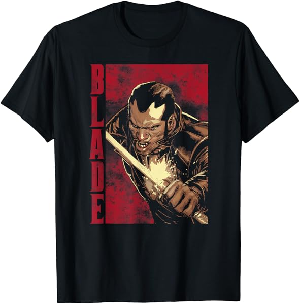 Marvel Blade Epic Sword Deflect Hit Or Miss Graphic T-Shirt T-Shirt