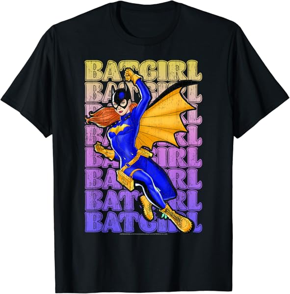 DC Comics Batgirl Name Stack Portrait T-Shirt