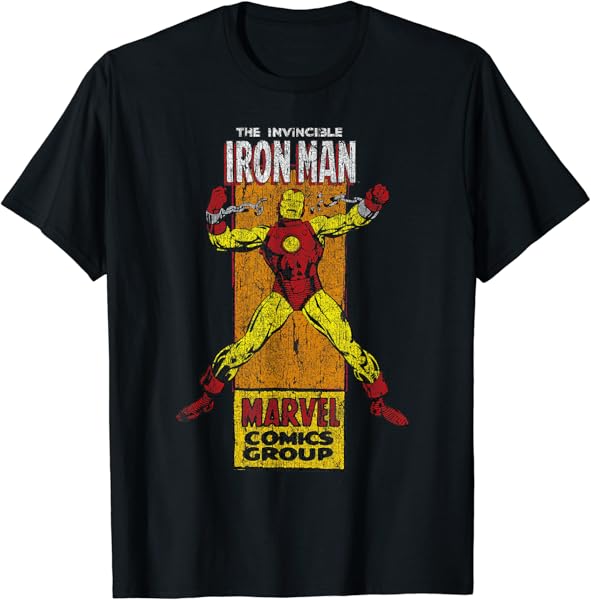 Marvel Iron Man Comics Group Character Card T-Shirt
