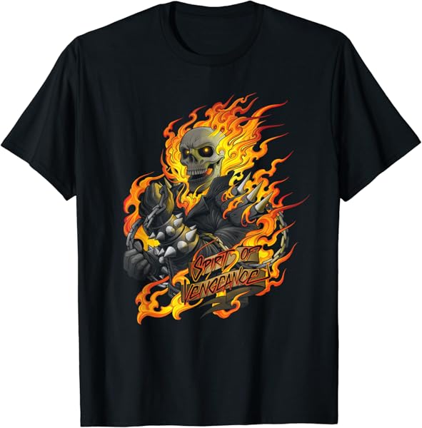 Marvel Ghost Rider Spirit of Vengeance Flaming Skull T-Shirt