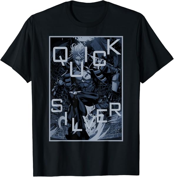 Marvel X-Men Quicksilver The Blink of an Eye Poster T-Shirt T-Shirt