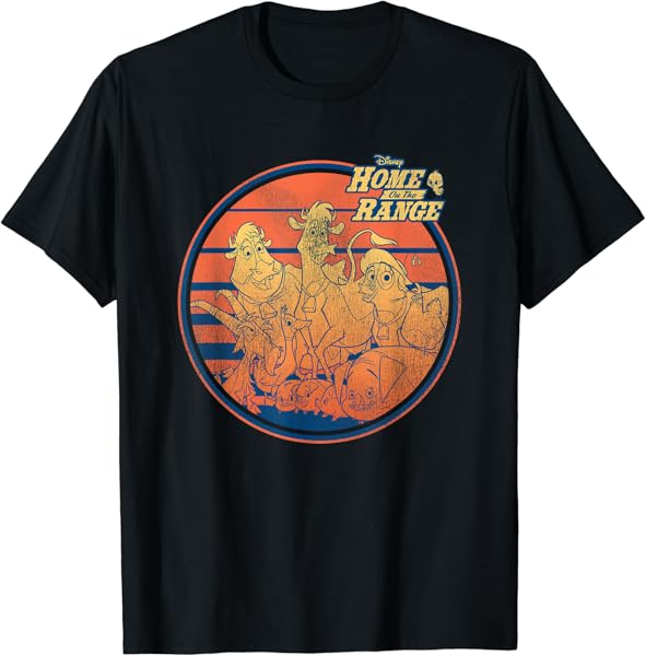 Disney Home on the Range Characters Retro Stripes T-Shirt