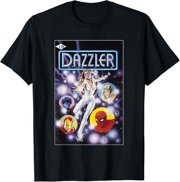 Marvel Universe Classic Dazzler Light Power Comic Book Cover T-Shirt