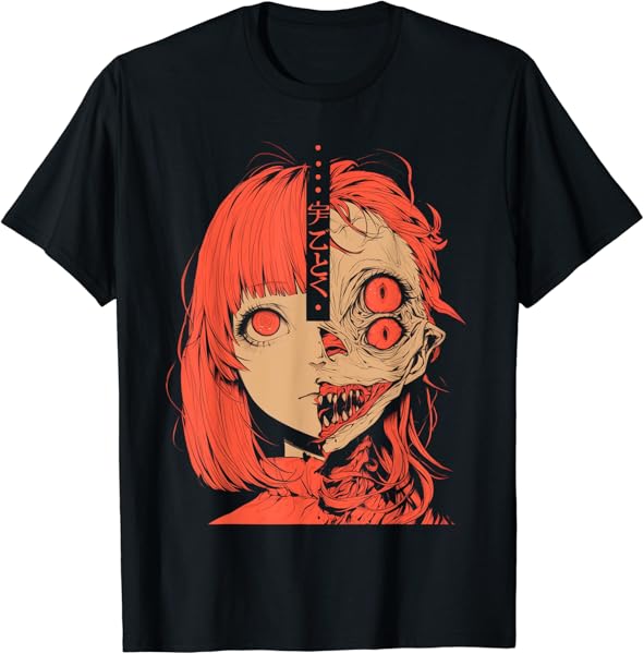 Creepy Anime Girl | Japan Japanese Horror Grunge Harajuku T-Shirt