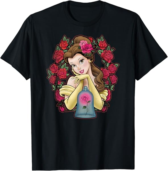 Disney Beauty And The Beast Belle Roses Graphic T-shirt T-Shirt