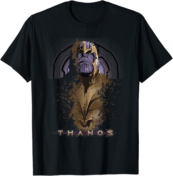 Marvel Avengers Endgame Thanos Disintegrating Portrait Logo T-Shirt