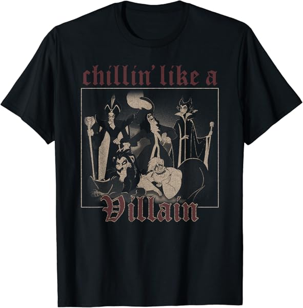 Disney Villains Chillin\' Like A Villain Group Portrait T-Shirt