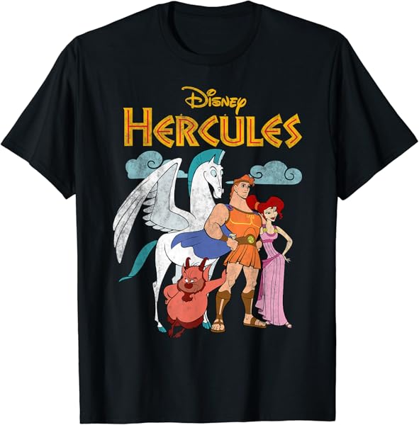 Disney Hercules Classic Hero Group Shot Vintage Poster T-Shirt