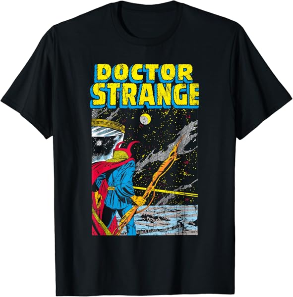Marvel Doctor Strange Celestial Retro Comic Cover T-Shirt