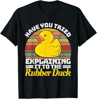Coding Coder Duck Developer Debug ProgrammerProgramming Rubber Duck Software Developer Debugging T-ShirtOEKO-TEX STANDARD 100