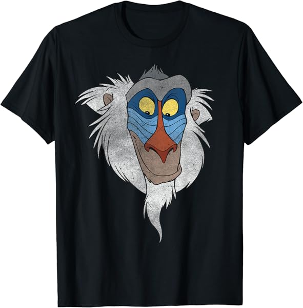Disney The Lion King Rafiki Big Face Distressed Portrait T-Shirt