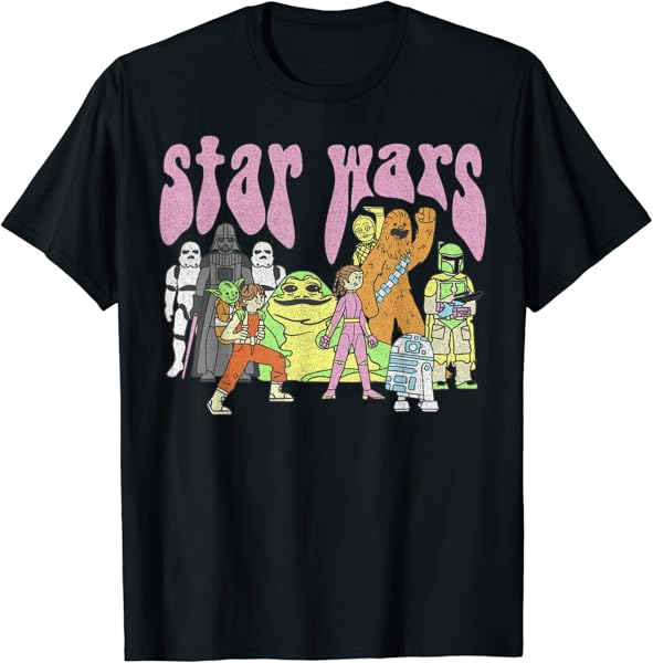 Star Wars Psychedelic Group Poster T-Shirt
