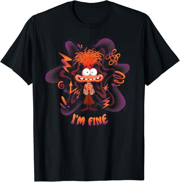 Disney and Pixar’s Inside Out 2 Emotions Anxiety I’m Fine T-Shirt