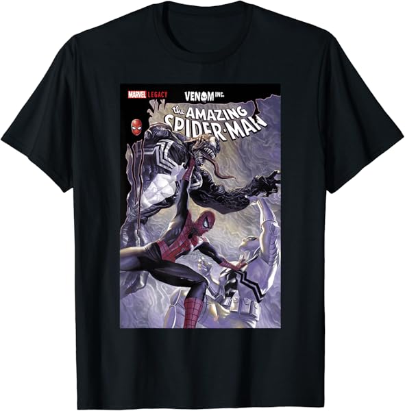 Marvel Amazing Spider-Man Venom Duel Comic Cover T-Shirt T-Shirt
