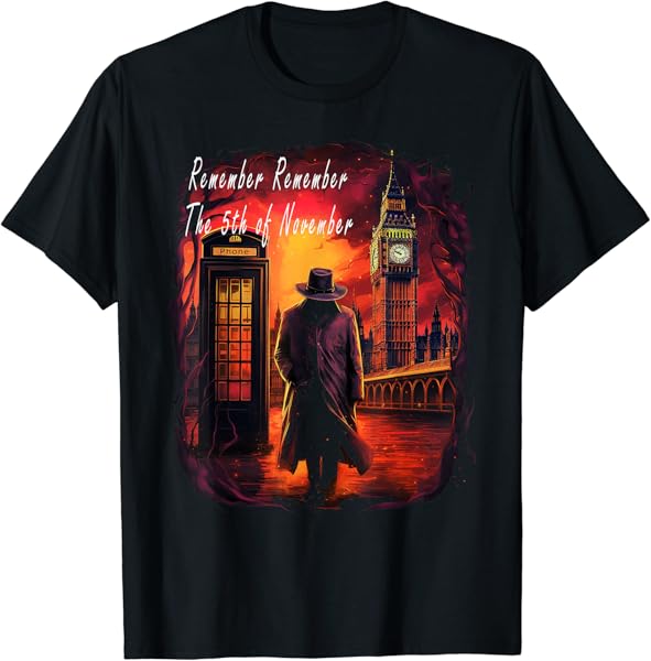 Guy Fawkes - Remember Remember The 5th Of November T-Shirt