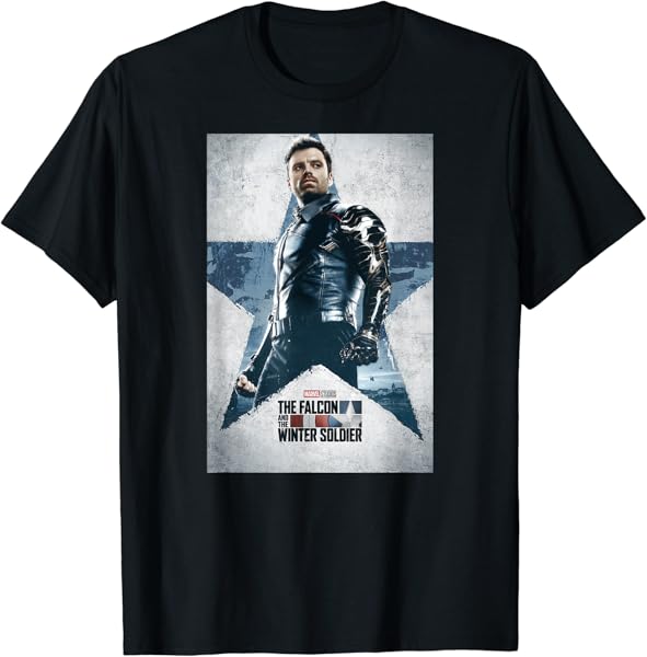 Marvel The Falcon and The Winter Soldier Bucky Barnes Poster T-Shirt