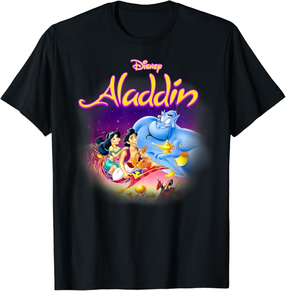 Disney Aladdin Faded Classic Movie Poster T-Shirt