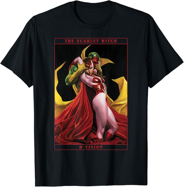 Marvel Classic Scarlet Witch & Vision Comic Seduction Card T-Shirt