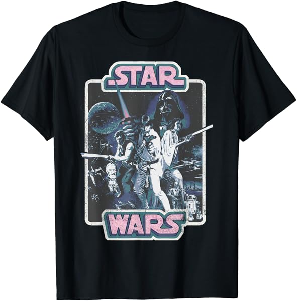 Star Wars A New Hope Vintage Movie Poster Graphic T-Shirt T-Shirt
