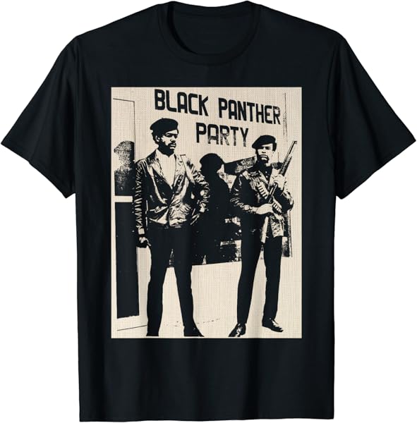 BPP Vintage Black History Self Defense Black Panthers Party T-Shirt