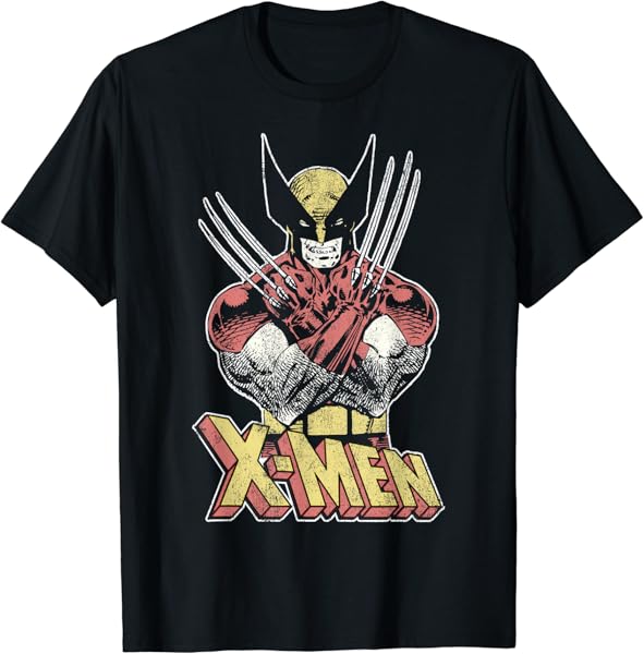 Marvel X-Men Wolverine Classic Comic Vintage Graphic T-Shirt T-Shirt