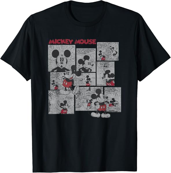 Disney Mickey Mouse Comic Squares T-Shirt