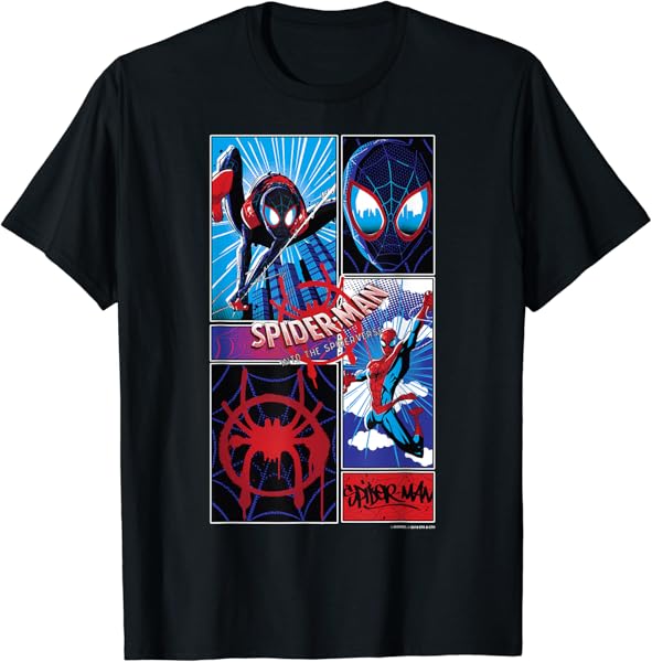Marvel Spider-Man Spiderverse Miles & Peter Graphic T-Shirt T-Shirt