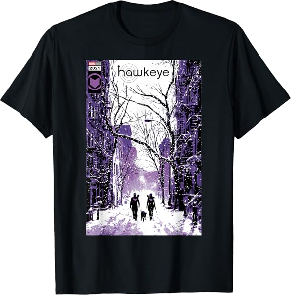 Marvel Hawkeye Disney Plus Group Shot Urban Winter Poster T-Shirt