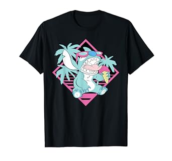 Image result for Disney Lilo & Stitch Ice Cream Retro 90s Beach T-Shirt