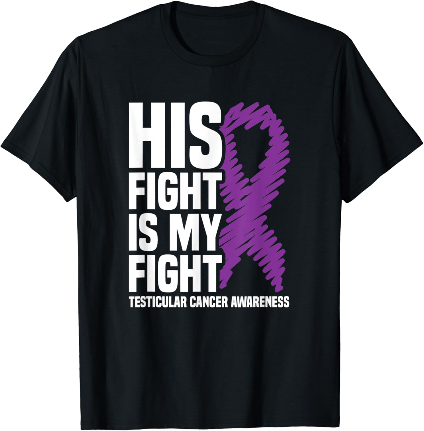 Amazon.com: His Fight My Fight Purple Ribbon Testicular Cancer