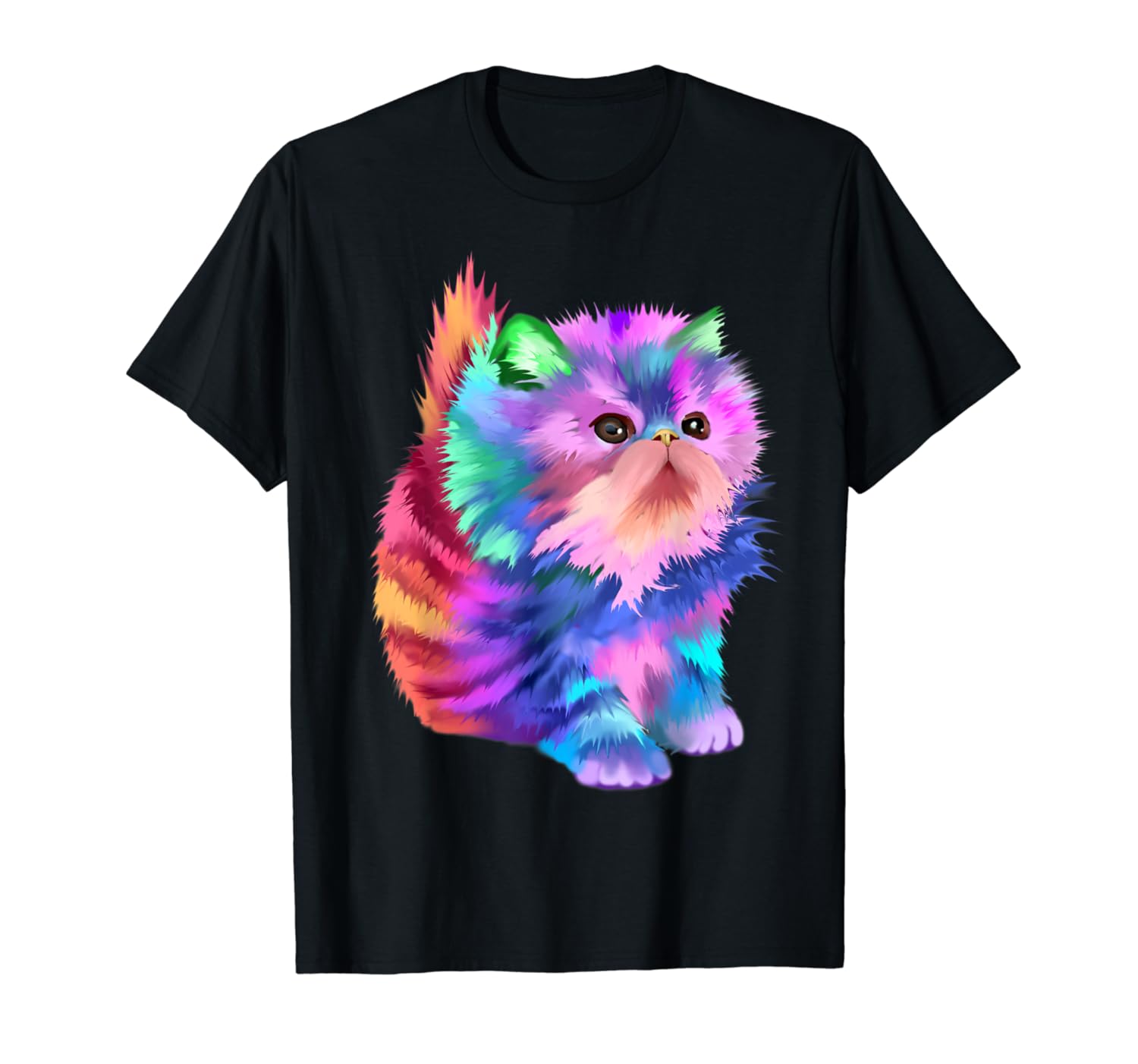 Colorful Cute Funny Rainbow Kitten Rave Edm Cat Shirt Kinihax
