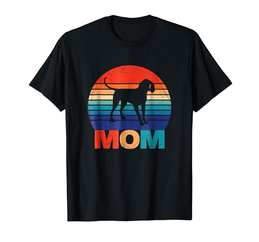 Amazon Com Retro Vintage Mom Black And Tan Coonhound Dog Gift T