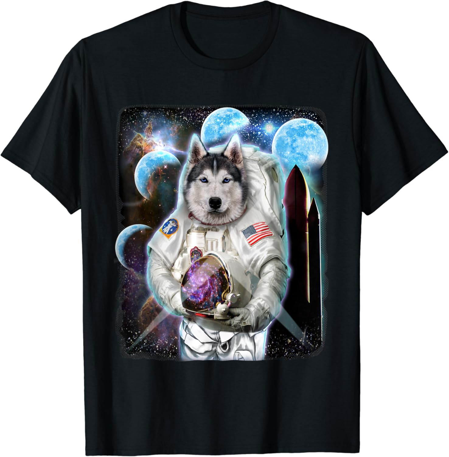Siberian Husky Hund Astronaut in der Weltraumforschung T