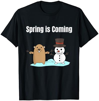 Suppose Spring Floor Hogs Day Punxsutawney Phil Woodchuck Ani T-Shirt