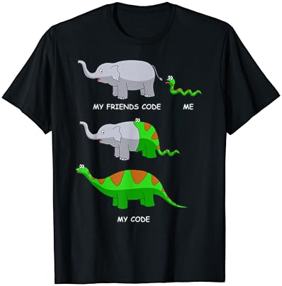 Developer Snake Elephant – Coding Humorous Programmer T-Shirt