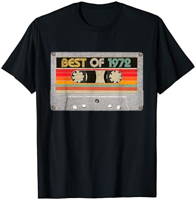 1972 49th Birthday Gifts: Classic Cassette Tape T-Shirt