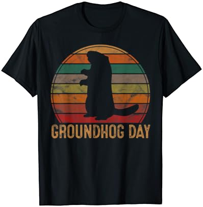Classic Groundhog Day Floor Hog Silhouette T-Shirt