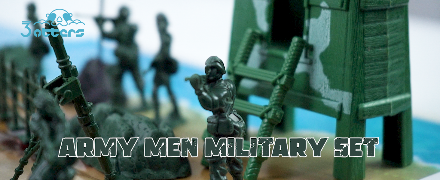 Amazon.com: 3 otters 120PCS Army Men Military Set, Military
