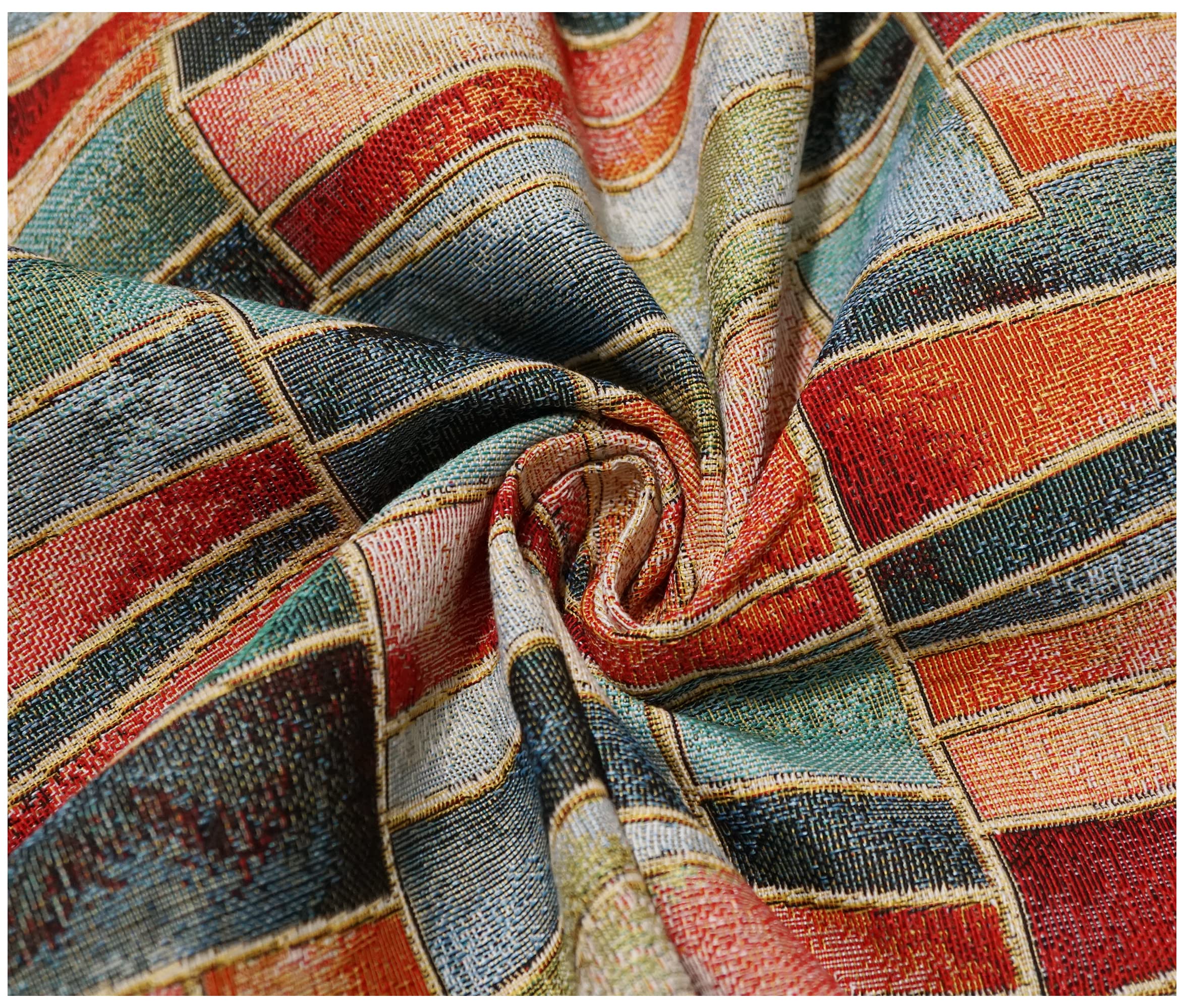 Luxury Tapestry Woven Curtain Upholstery Fabric Sofa Cushion Durable Material (1500 x 140cm (Full Roll), Leonardo)